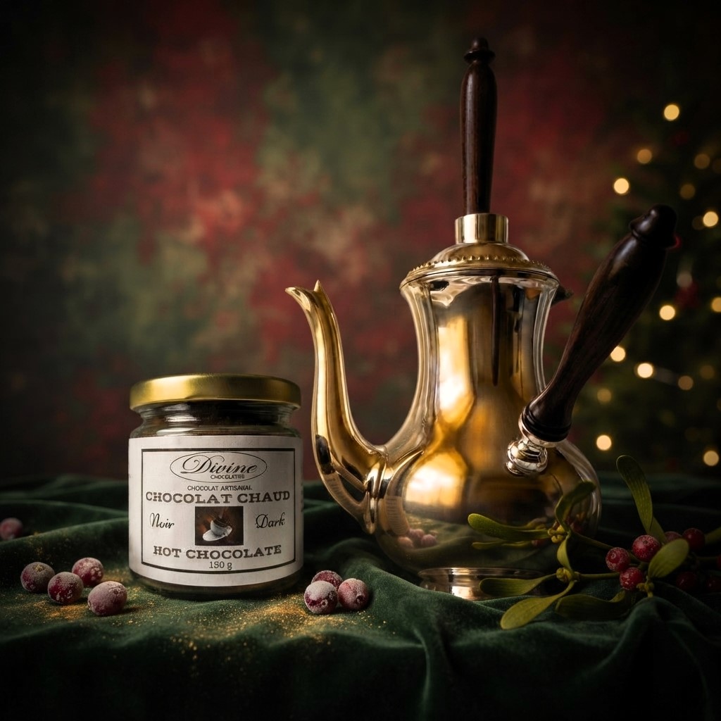 Silver Chocolatière with wood churner